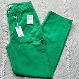 NWT Good American Green 90s style denim jeans